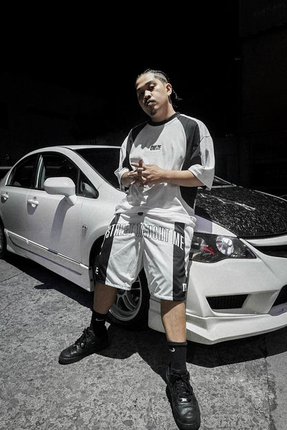 Dime - Speed Baggy Shorts / (White/Black)
