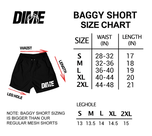 Dime - Speed Baggy Shorts / (White/Black)