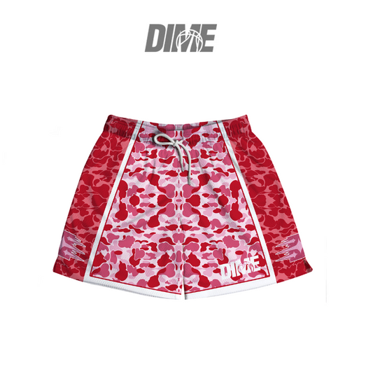 Dime - Camo Mesh Short (Pink/Red)