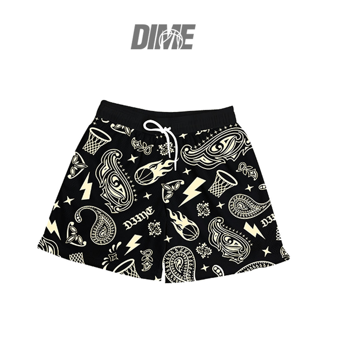 Dime - Paisley Hoops (Mesh Short - Blk, Red, Blue)