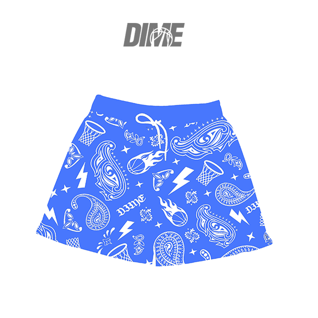 Dime - Paisley Hoops (Mesh Short - Blk, Red, Blue)